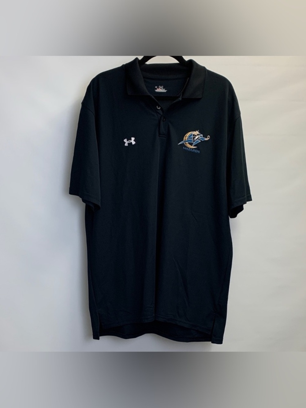 Washington Wizards Throwback Logo Under Armour Black Men’s Polo Shirt Size L